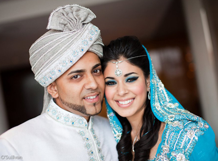 President Seher Awan on her wedding day in traditional Pakistani attire.