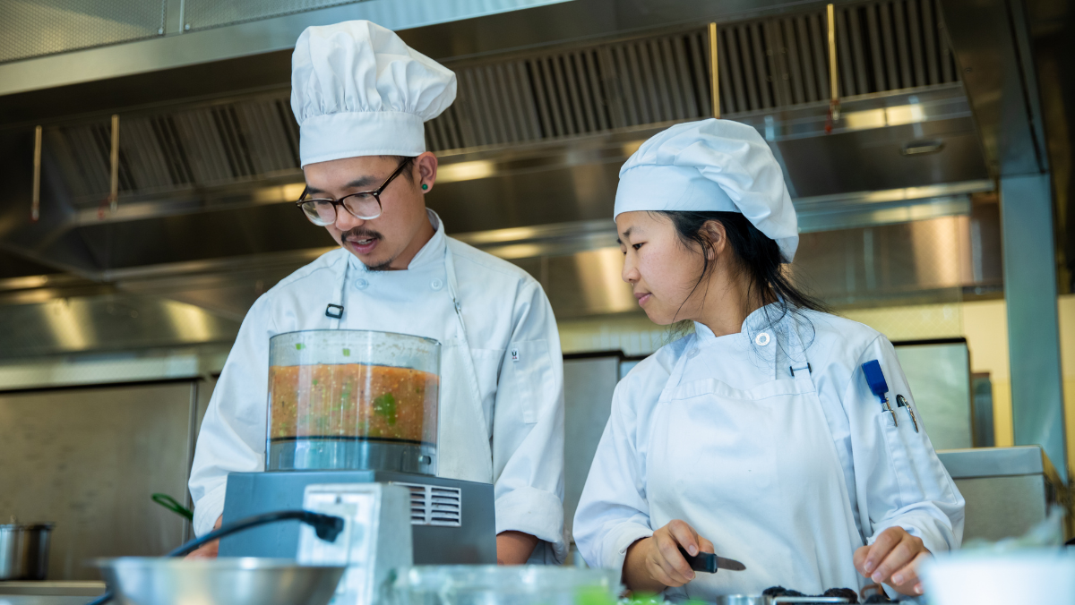 Hospitality Management students in classroom