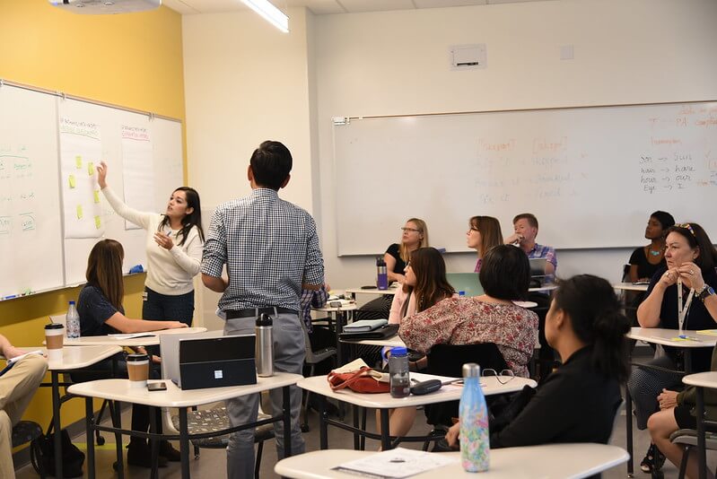 Faculty attend a professional development day.