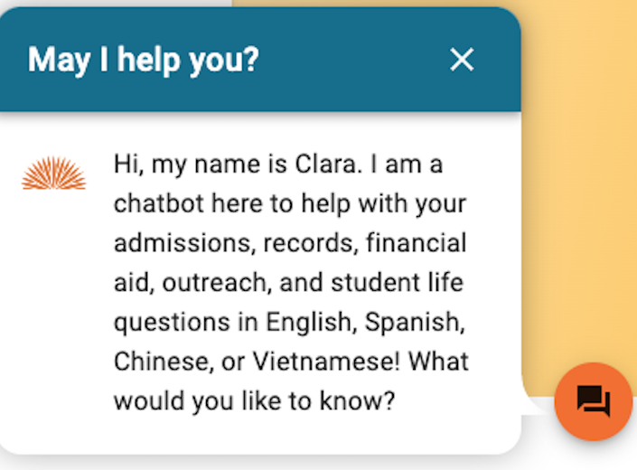 Ask Clara chatbot