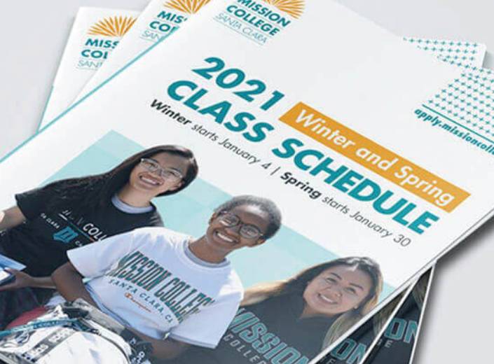 Photo of class schedule with teal bar on it upon which "Class Schedule" is written in white.