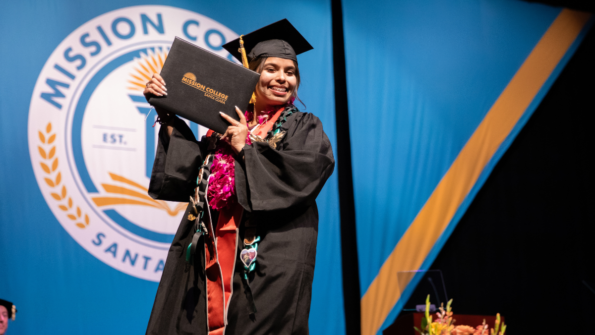 Smiling student at graduation
