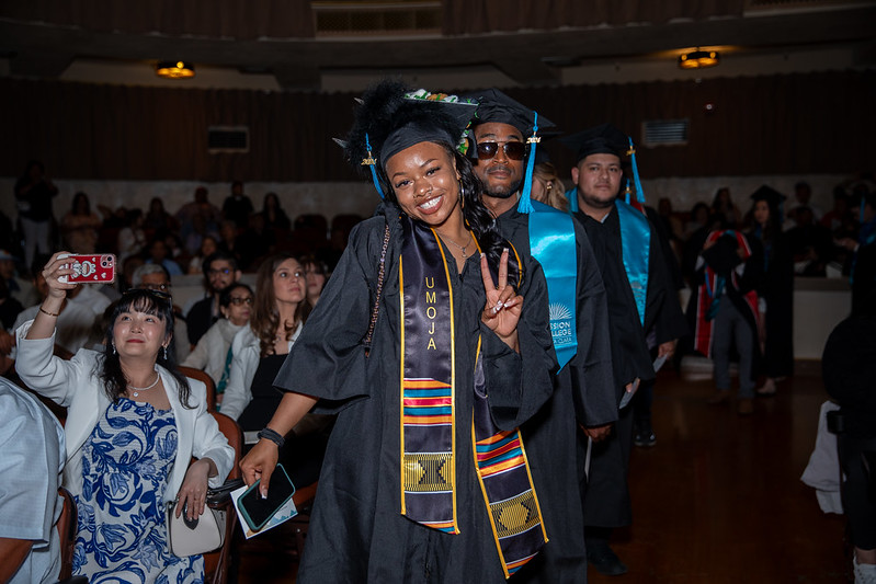 Students at graduation