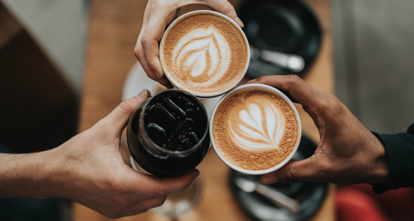Students drinking coffee