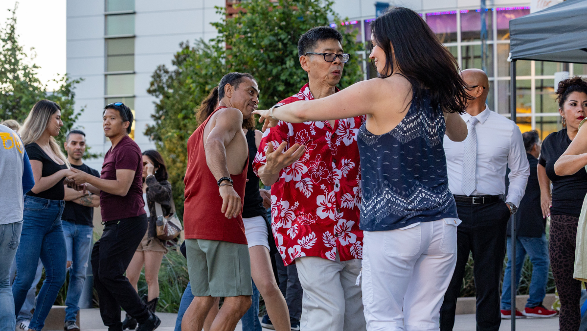 Dancing at festival