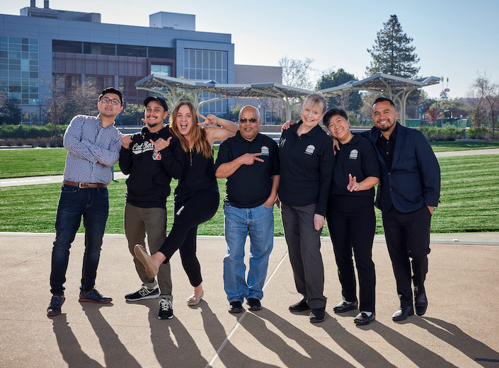 DSPS Staff posed outside on the Plaza.