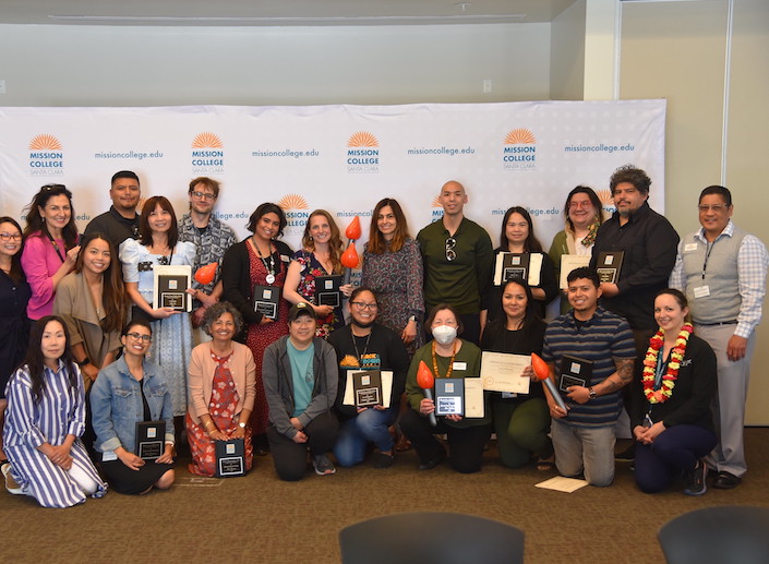 Edward Fedalizo and fellow faculty/staff at an event designed to recognize them.