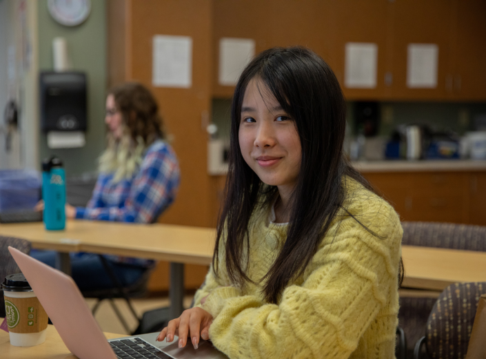 A Mission College student participates in a technology-focused learning environment. Through a new partnership with Intel, Mission College is expanding access to artificial intelligence education and workforce opportunities for transitioning foster youth.